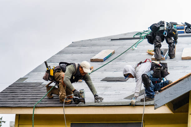 Professional Gutter Installation technician working in Antioch, IL